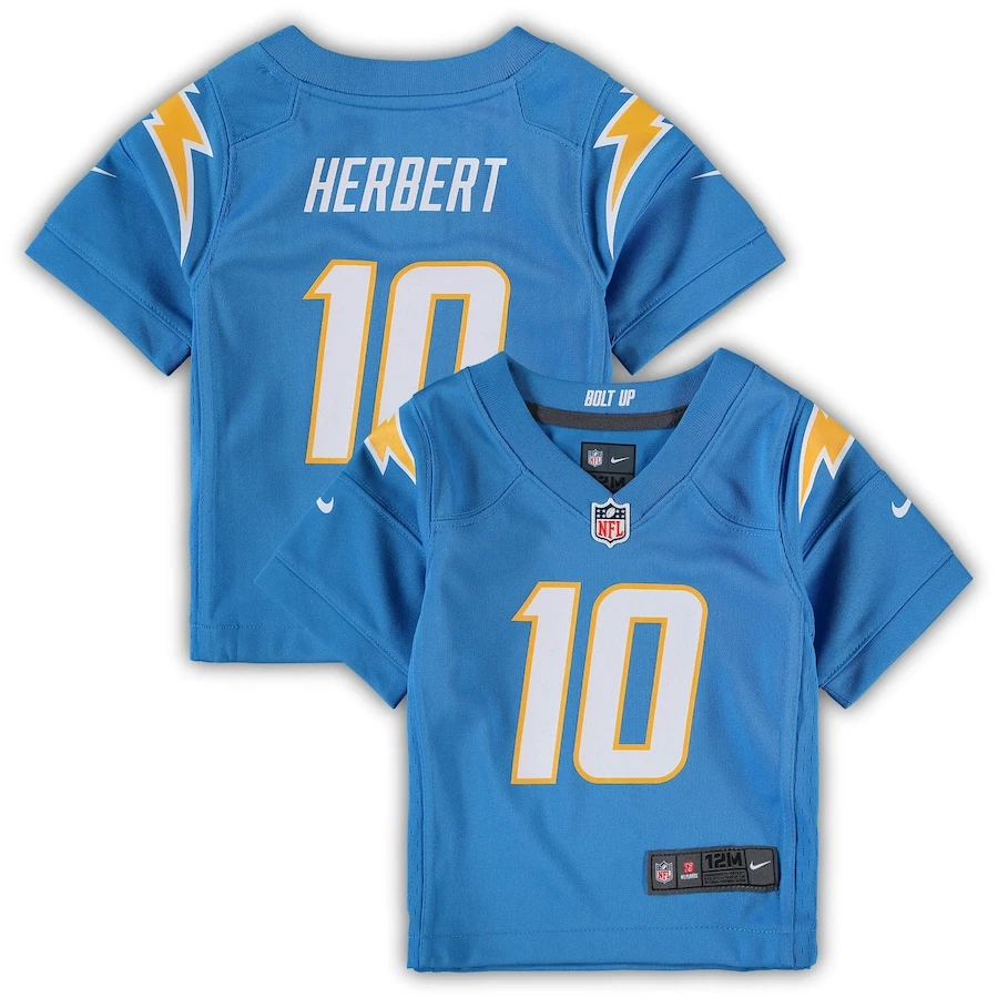 Infant Los Angeles Chargers Justin Herbert Nike Powder Blue Game Jersey 2 Infant Los Angeles Chargers Justin Herbert Nike Powder Blue Game Jersey – Bild 2