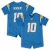 Infant Los Angeles Chargers Justin Herbert Nike Powder Blue Game Romper Jersey