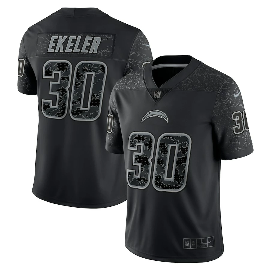 Men's Los Angeles Chargers Austin Ekeler Nike Black RFLCTV Limited Jersey 2 Men's Los Angeles Chargers Austin Ekeler Nike Black RFLCTV Limited Jersey - Image 2
