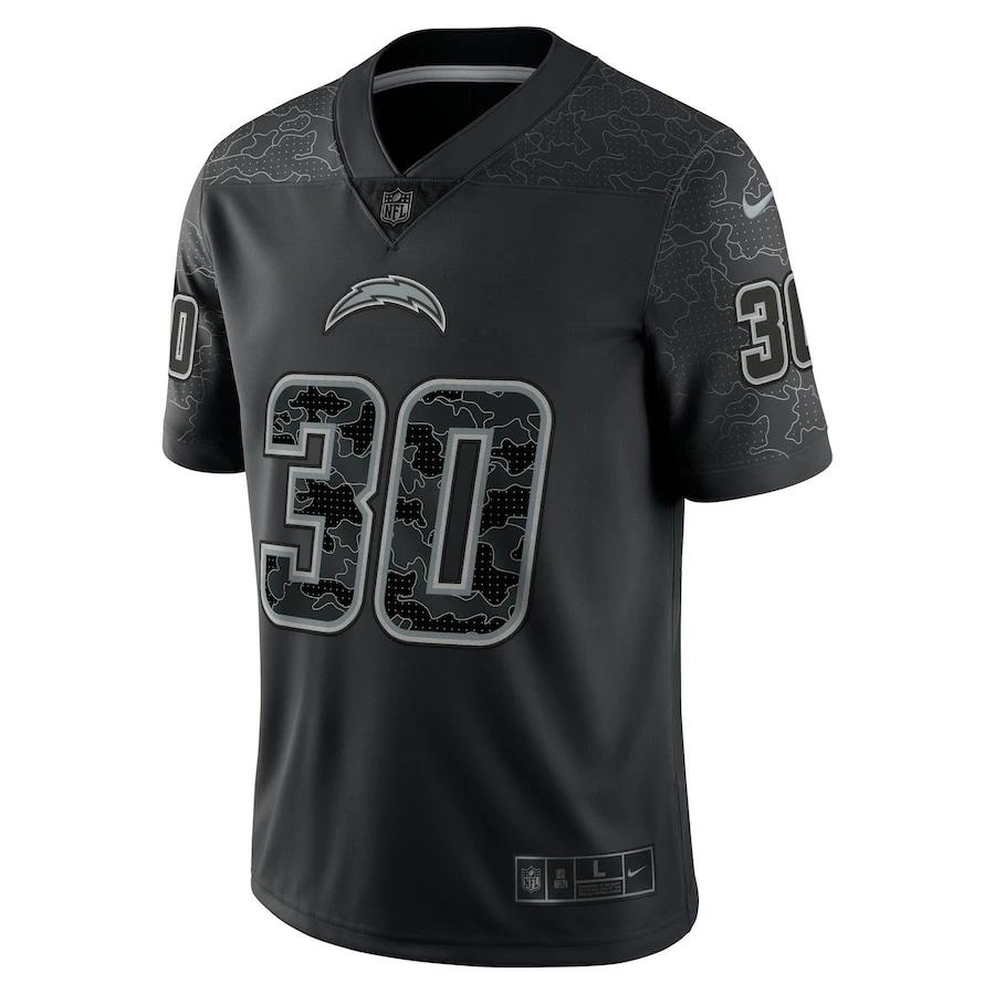 Men's Los Angeles Chargers Austin Ekeler Nike Black RFLCTV Limited Jersey 4 Men's Los Angeles Chargers Austin Ekeler Nike Black RFLCTV Limited Jersey - Image 4