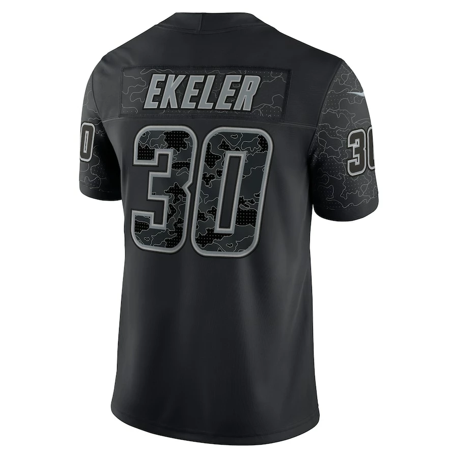 Men's Los Angeles Chargers Austin Ekeler Nike Black RFLCTV Limited Jersey 6 Men's Los Angeles Chargers Austin Ekeler Nike Black RFLCTV Limited Jersey - Image 6