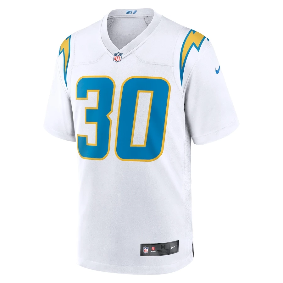 Men's Los Angeles Chargers Austin Ekeler Nike White Game Jersey 3 Men's Los Angeles Chargers Austin Ekeler Nike White Game Jersey - Image 3