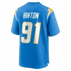 Men's Los Angeles Chargers Christopher Hinton Nike Powder Blue Home Game Player Jersey -Nike Sales mens nike christopher hinton powder blue los angeles chargers home game player jersey pi5285000 altimages ff 5285896 f4c7f5ea00c75dcd7161alt3 full