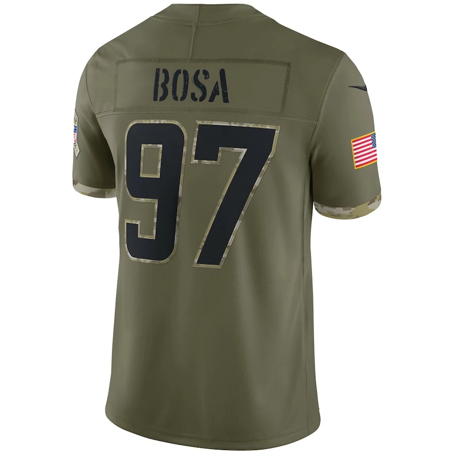 Men's Los Angeles Chargers Nike Olive 2022 Salute To Service Limited Jersey 4 Men's Los Angeles Chargers Nike Olive 2022 Salute To Service Limited Jersey - Image 4