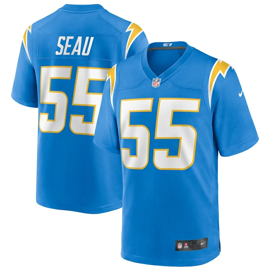 Men's Los Angeles Chargers Junior Seau Nike Powder Blue Game Retired Player Jersey 2 Men's Los Angeles Chargers Junior Seau Nike Powder Blue Game Retired Player Jersey – Bild 2