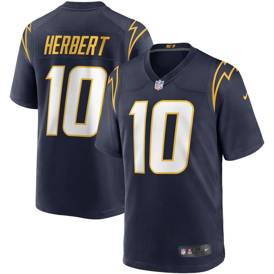Men's Los Angeles Chargers Justin Herbert Nike Navy Game Jersey 2 Men's Los Angeles Chargers Justin Herbert Nike Navy Game Jersey - Image 2
