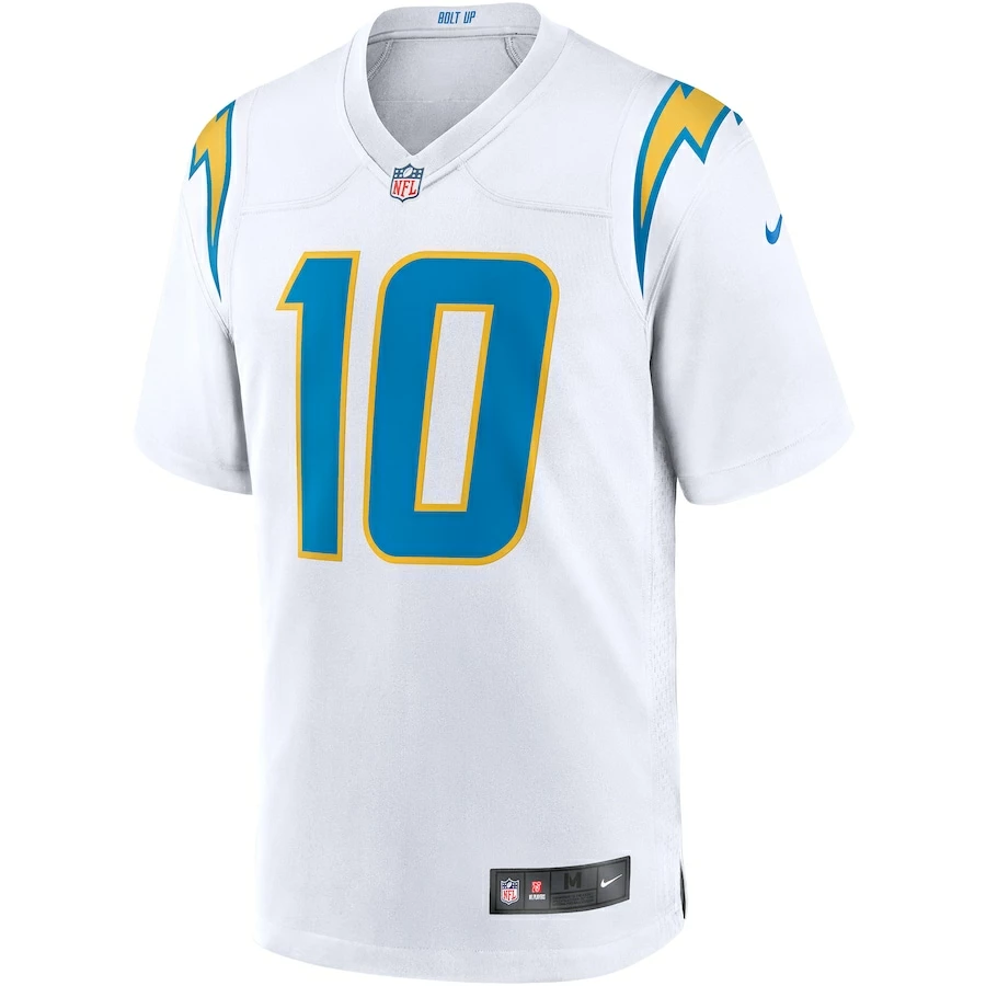 Men's Los Angeles Chargers Justin Herbert Nike White Game Jersey 3 Men's Los Angeles Chargers Justin Herbert Nike White Game Jersey - Image 3