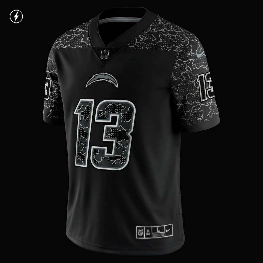 Men's Los Angeles Chargers Keenan Allen Nike Black RFLCTV Limited Jersey 5 Men's Los Angeles Chargers Keenan Allen Nike Black RFLCTV Limited Jersey - Image 5