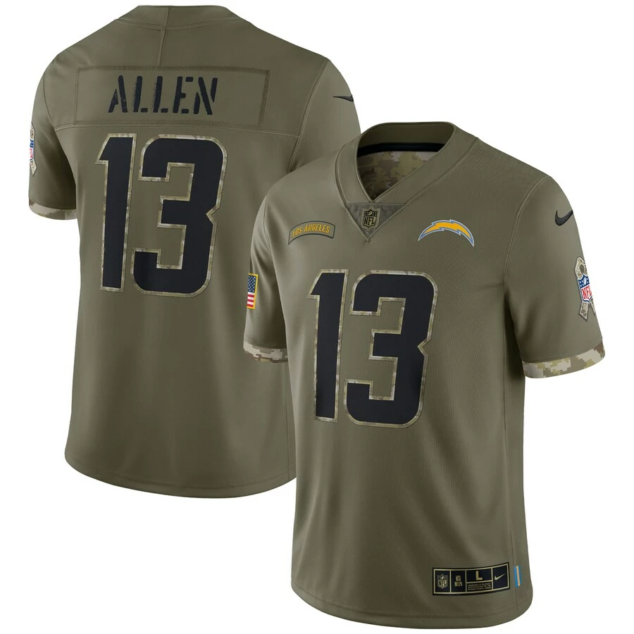Men's Los Angeles Chargers Nike Olive 2022 Salute To Service Limited Jersey 1 Men's Los Angeles Chargers Nike Olive 2022 Salute To Service Limited Jersey