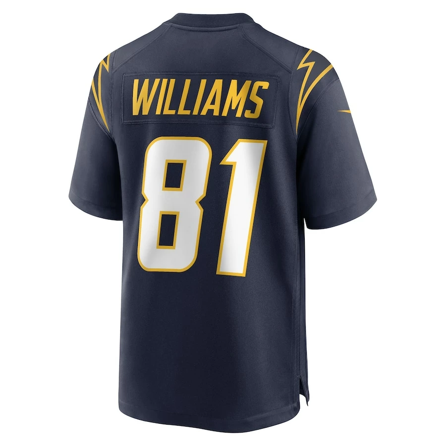 Men's Los Angeles Chargers Mike Williams Nike Navy Alternate Team Game Jersey 4 Men's Los Angeles Chargers Mike Williams Nike Navy Alternate Team Game Jersey - Image 4
