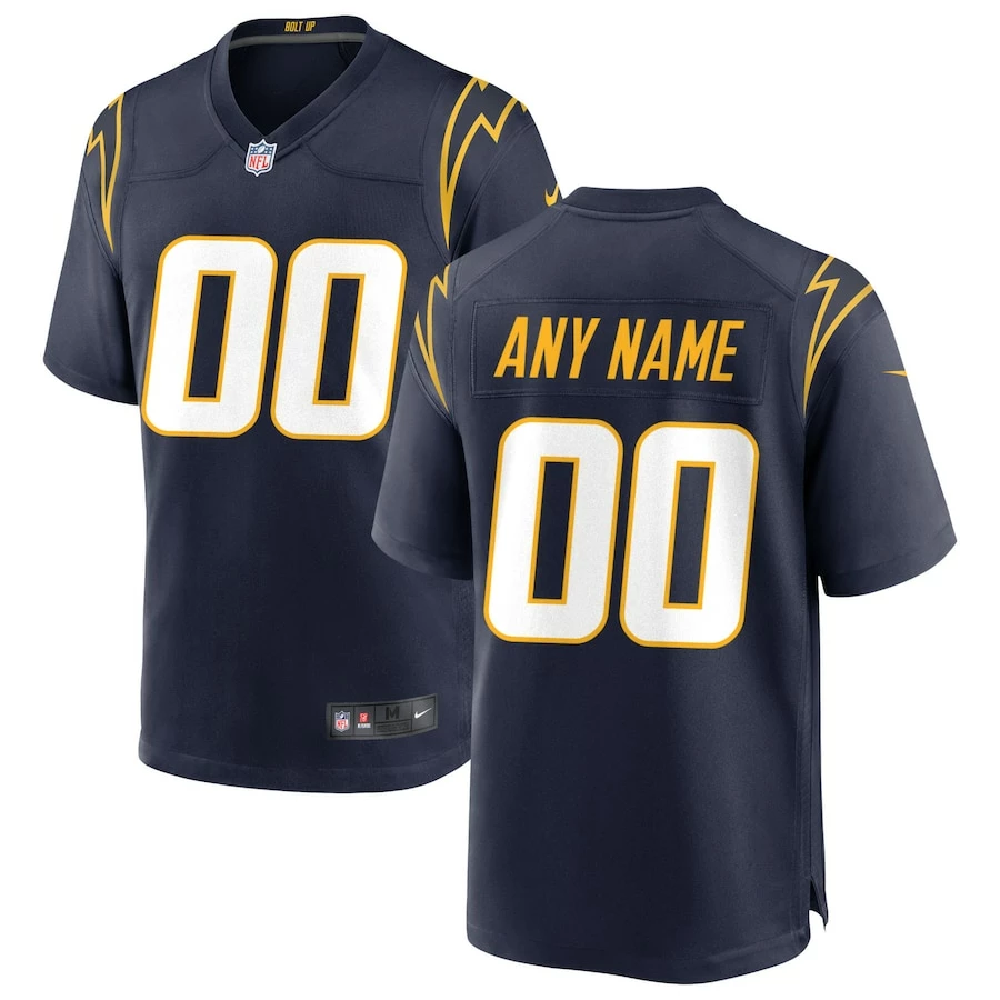Men's Los Angeles Chargers Nike Navy Alternate Custom Game Jersey 2 Men's Los Angeles Chargers Nike Navy Alternate Custom Game Jersey - Image 2