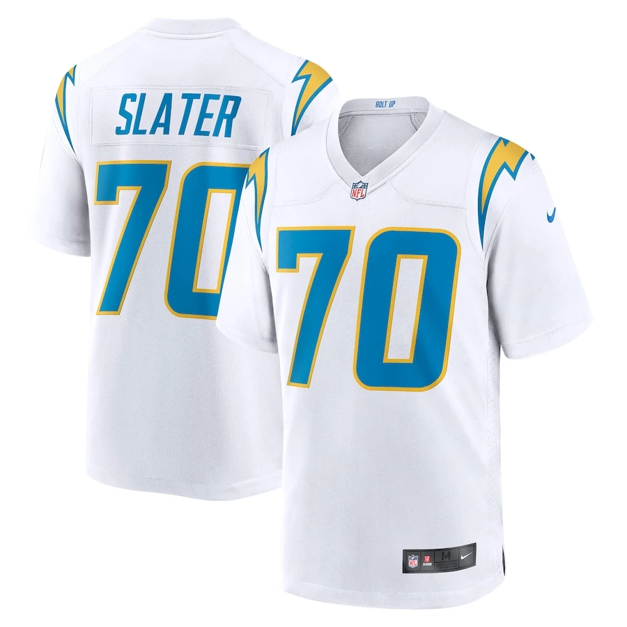 Men's Los Angeles Chargers Rashawn Slater Nike White Game Jersey 2 Men's Los Angeles Chargers Rashawn Slater Nike White Game Jersey - Image 2