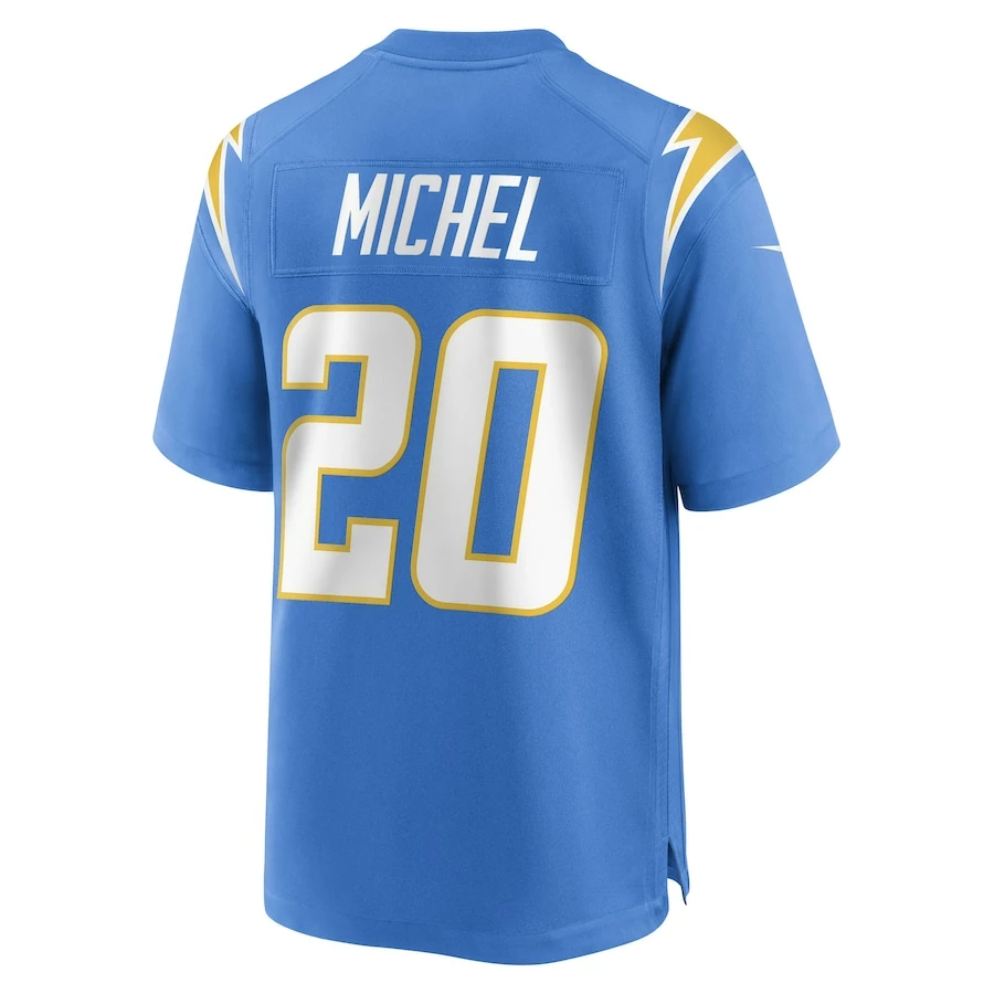 Men's Los Angeles Chargers Sony Michel Nike Powder Blue Game Player Jersey 4 Men's Los Angeles Chargers Sony Michel Nike Powder Blue Game Player Jersey - Image 4