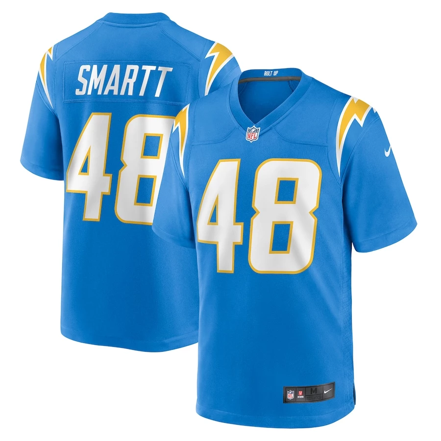 Men's Los Angeles Chargers Stone Smartt Nike Powder Blue Game Player Jersey 2 Men's Los Angeles Chargers Stone Smartt Nike Powder Blue Game Player Jersey - Image 2