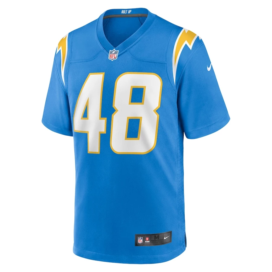 Men's Los Angeles Chargers Stone Smartt Nike Powder Blue Game Player Jersey 3 Men's Los Angeles Chargers Stone Smartt Nike Powder Blue Game Player Jersey - Image 3