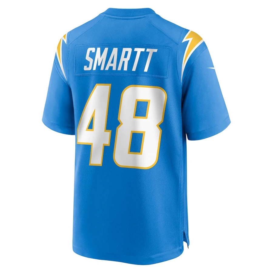 Men's Los Angeles Chargers Stone Smartt Nike Powder Blue Game Player Jersey 4 Men's Los Angeles Chargers Stone Smartt Nike Powder Blue Game Player Jersey - Image 4