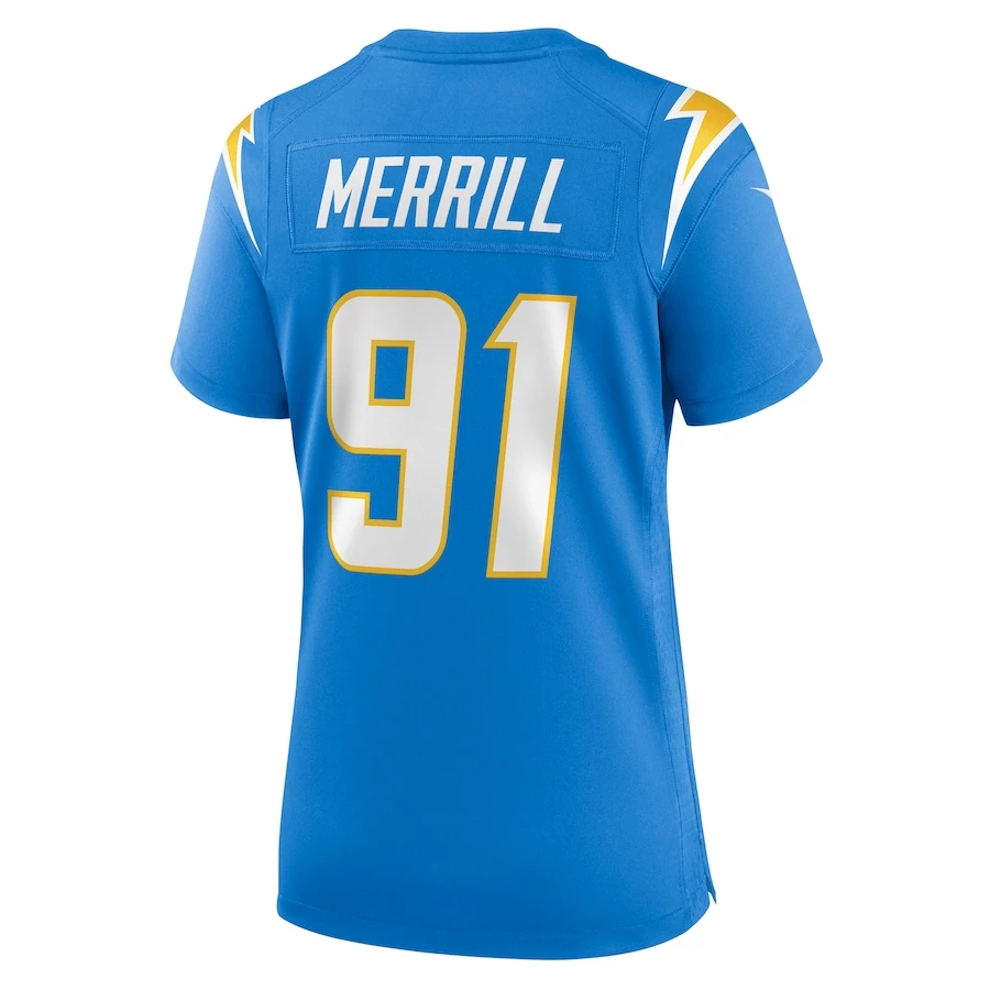 Women's Los Angeles Chargers Forrest Merrill Nike Powder Blue Player Game Jersey 4 Women's Los Angeles Chargers Forrest Merrill Nike Powder Blue Player Game Jersey - Image 4