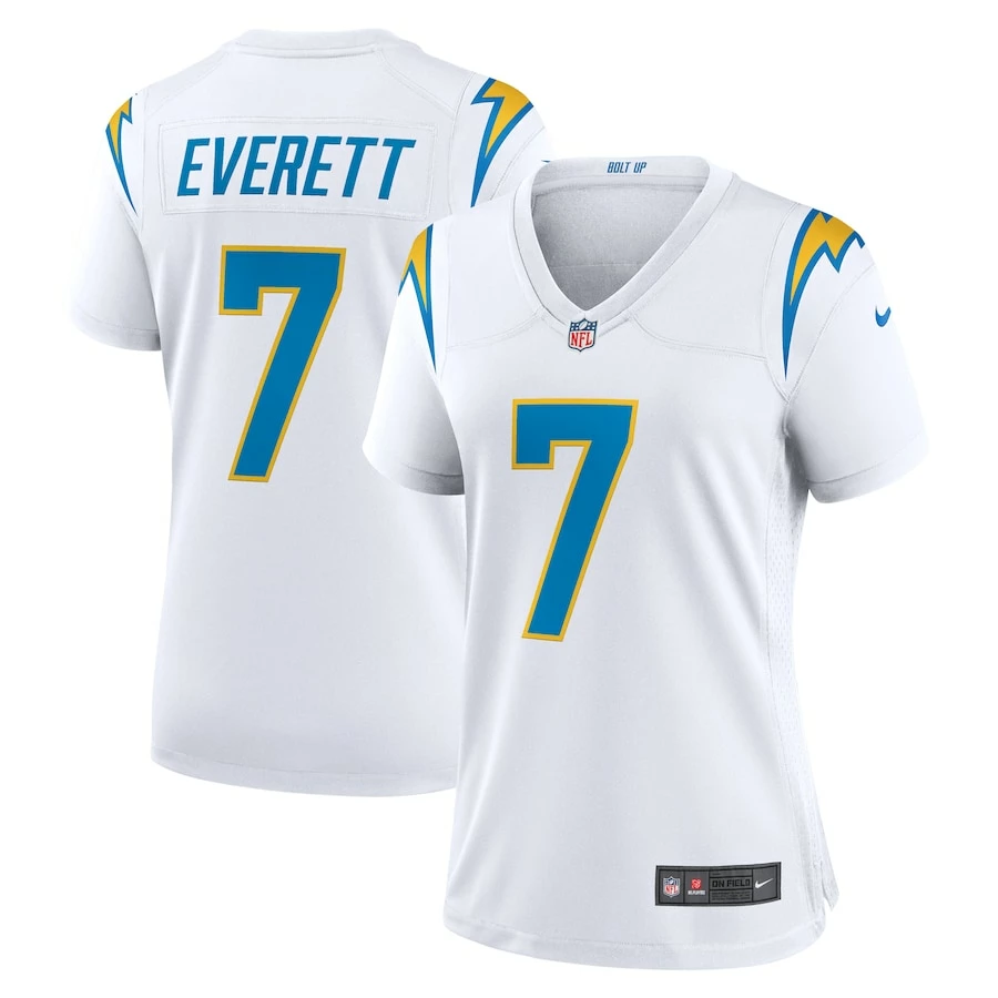Women's Los Angeles Chargers Gerald Everett Nike White Game Player Jersey 2 Women's Los Angeles Chargers Gerald Everett Nike White Game Player Jersey - Image 2