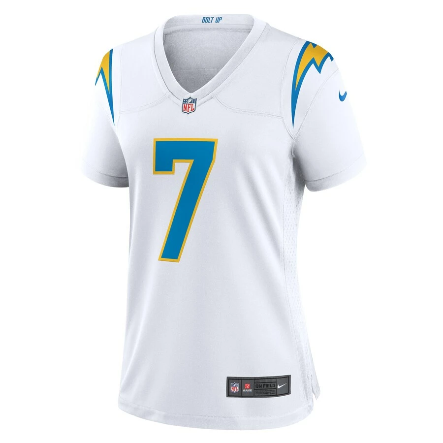 Women's Los Angeles Chargers Gerald Everett Nike White Game Player Jersey 3 Women's Los Angeles Chargers Gerald Everett Nike White Game Player Jersey - Image 3