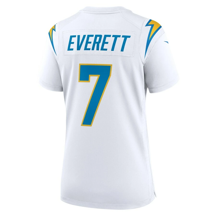 Women's Los Angeles Chargers Gerald Everett Nike White Game Player Jersey 4 Women's Los Angeles Chargers Gerald Everett Nike White Game Player Jersey - Image 4