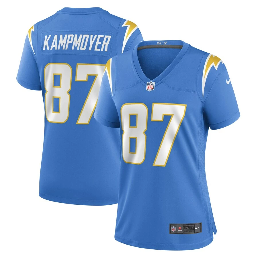 Women's Los Angeles Chargers Hunter Kampmoyer Nike Powder Blue Game Player Jersey 2 Women's Los Angeles Chargers Hunter Kampmoyer Nike Powder Blue Game Player Jersey - Image 2