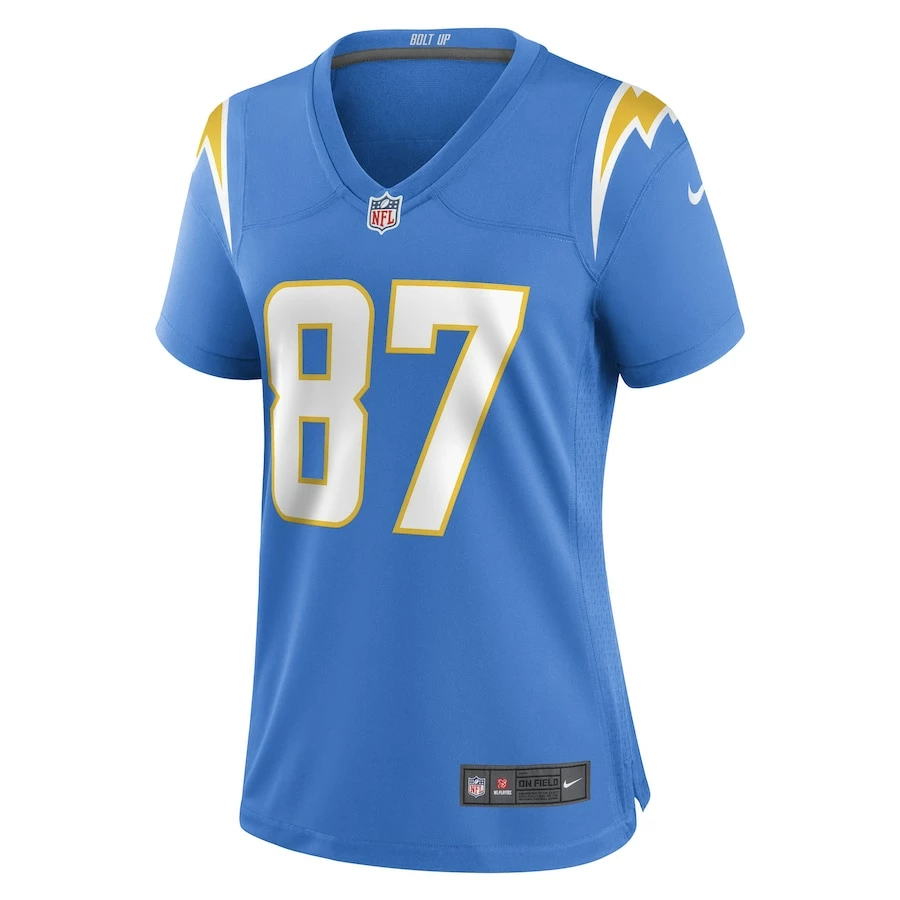 Women's Los Angeles Chargers Hunter Kampmoyer Nike Powder Blue Game Player Jersey 3 Women's Los Angeles Chargers Hunter Kampmoyer Nike Powder Blue Game Player Jersey - Image 3