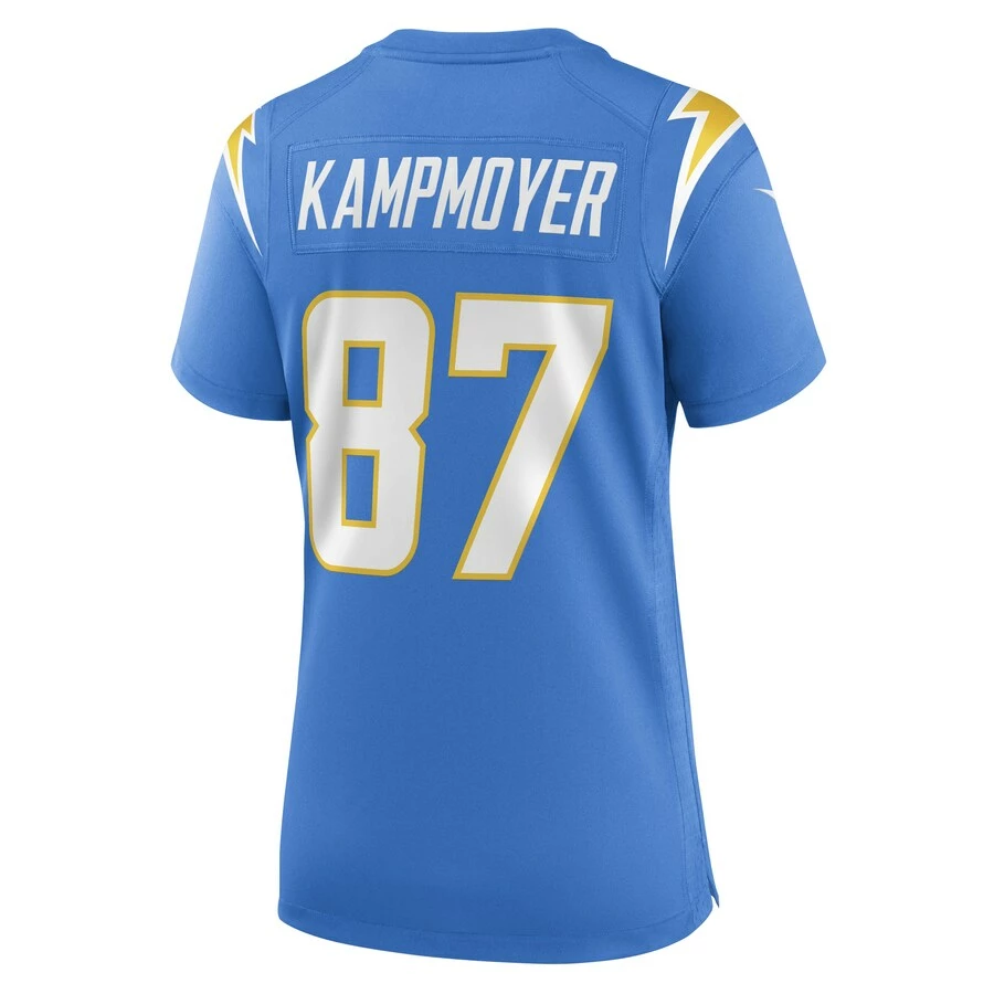 Women's Los Angeles Chargers Hunter Kampmoyer Nike Powder Blue Game Player Jersey 4 Women's Los Angeles Chargers Hunter Kampmoyer Nike Powder Blue Game Player Jersey - Image 4