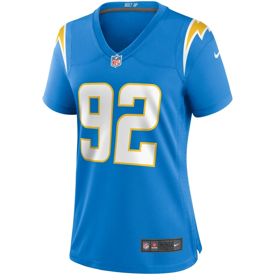 Women's Los Angeles Chargers Joe Gaziano Nike Powder Blue Game Jersey 3 Women's Los Angeles Chargers Joe Gaziano Nike Powder Blue Game Jersey - Image 3