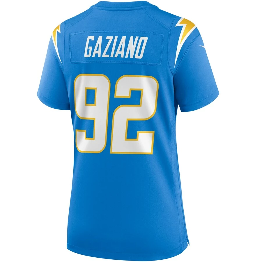 Women's Los Angeles Chargers Joe Gaziano Nike Powder Blue Game Jersey 4 Women's Los Angeles Chargers Joe Gaziano Nike Powder Blue Game Jersey - Image 4