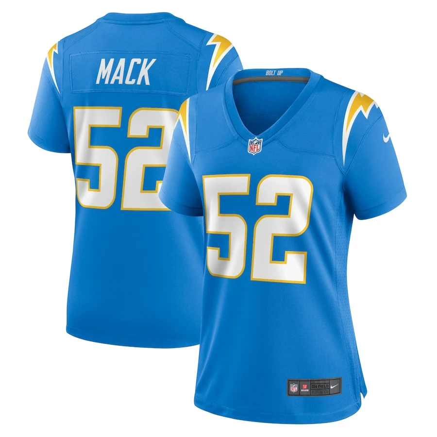 Women's Los Angeles Chargers Khalil Mack Nike Powder Blue Game Jersey 2 Women's Los Angeles Chargers Khalil Mack Nike Powder Blue Game Jersey - Image 2
