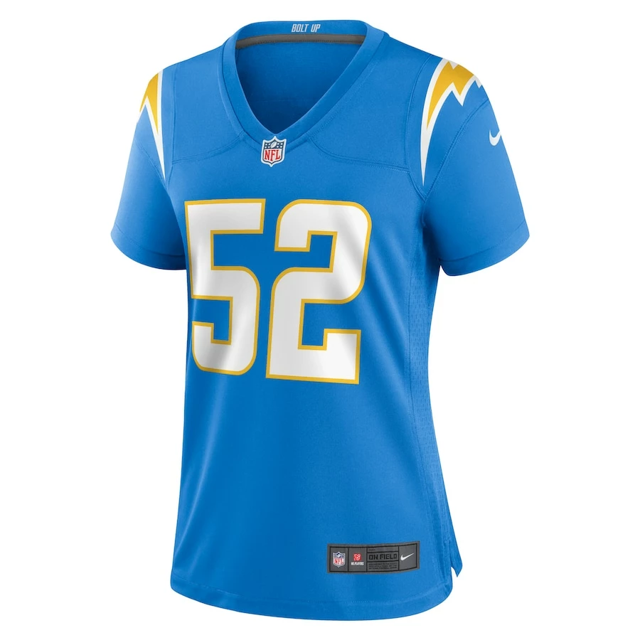 Women's Los Angeles Chargers Khalil Mack Nike Powder Blue Game Jersey 3 Women's Los Angeles Chargers Khalil Mack Nike Powder Blue Game Jersey - Image 3