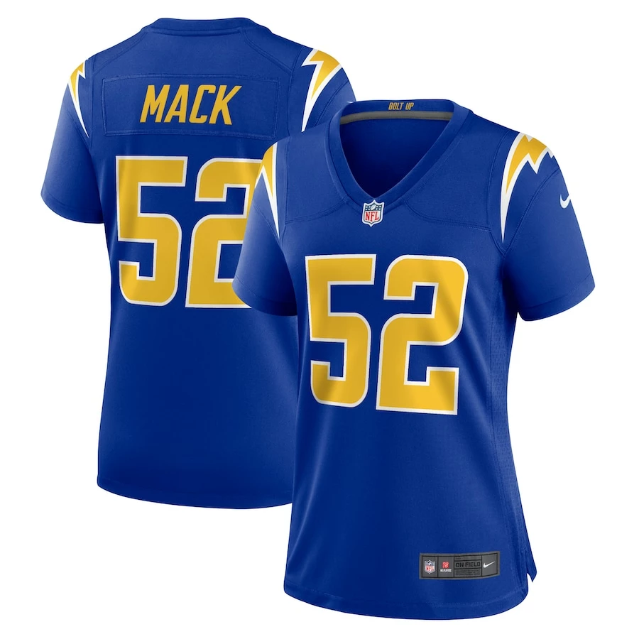Women's Los Angeles Chargers Khalil Mack Nike Royal Alternate Game Jersey 2 Women's Los Angeles Chargers Khalil Mack Nike Royal Alternate Game Jersey - Image 2
