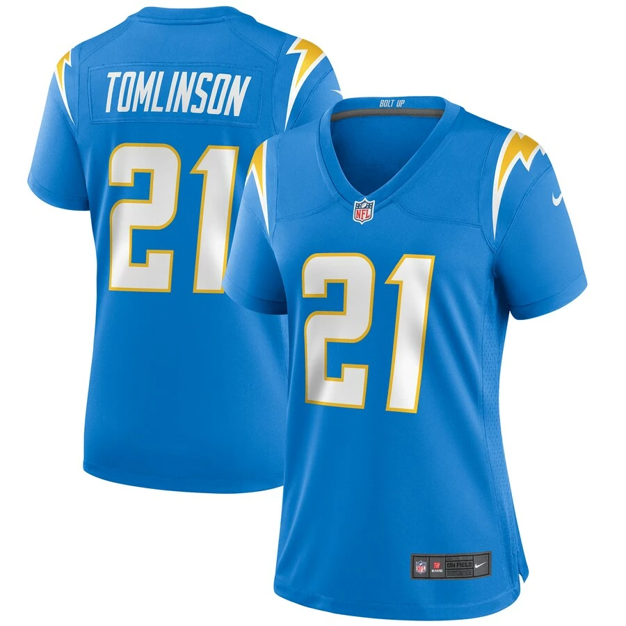 Women's Los Angeles Chargers LaDainian Tomlinson Nike Powder Blue Game Retired Player Jersey 1 Women's Los Angeles Chargers LaDainian Tomlinson Nike Powder Blue Game Retired Player Jersey