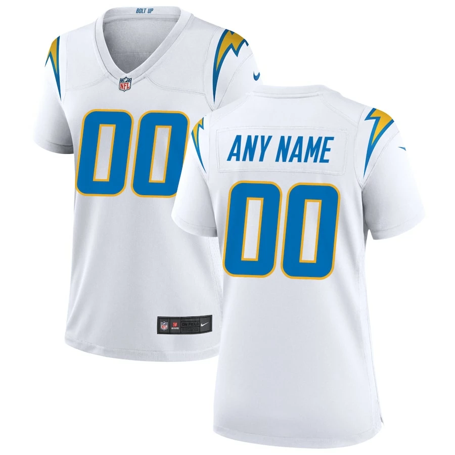 Women's Nike Los Angeles Chargers White Custom Game Jersey 2 Women's Nike Los Angeles Chargers White Custom Game Jersey - Image 2