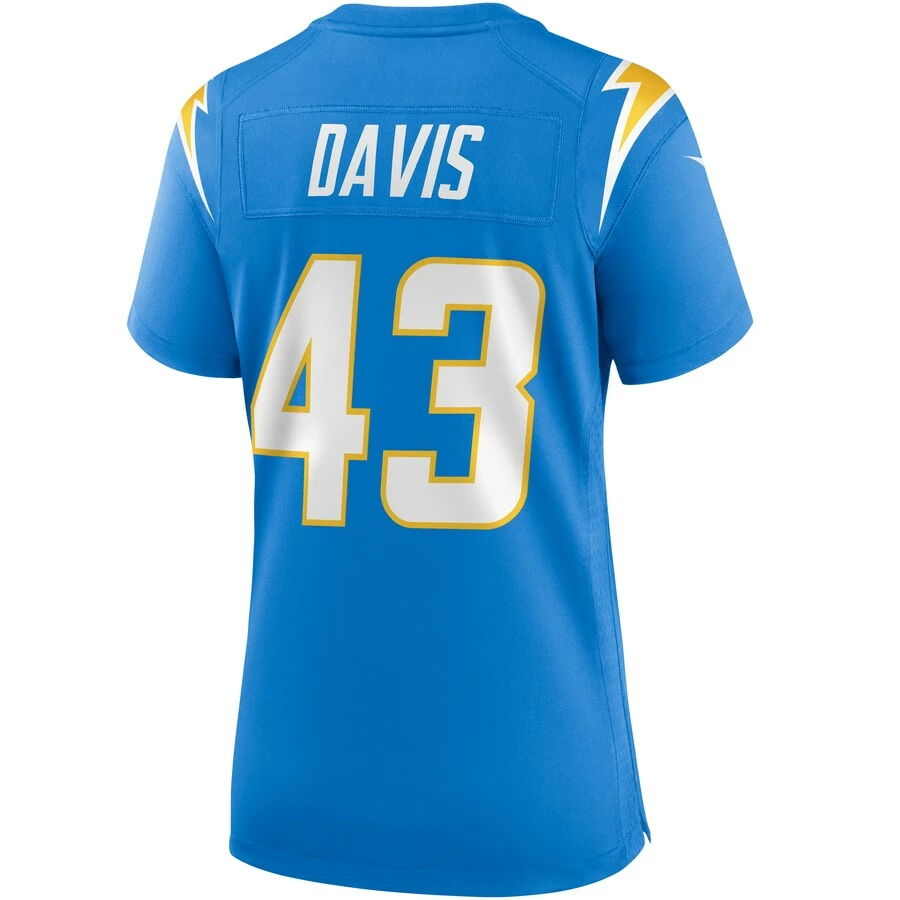 Women's Los Angeles Chargers Michael Davis Nike Powder Blue Game Jersey 4 Women's Los Angeles Chargers Michael Davis Nike Powder Blue Game Jersey - Image 4