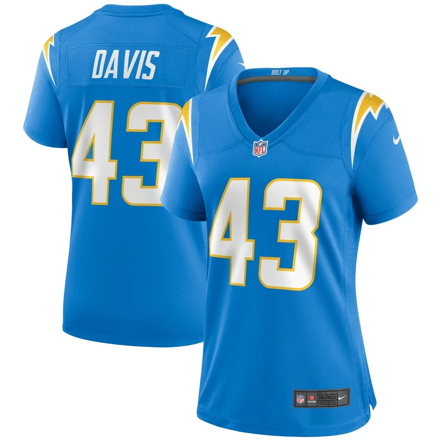 Women's Los Angeles Chargers Michael Davis Nike Powder Blue Game Jersey 1 Women's Los Angeles Chargers Michael Davis Nike Powder Blue Game Jersey