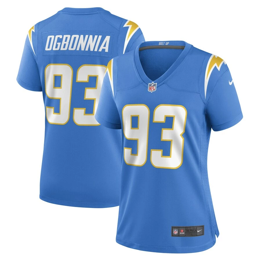 Women's Los Angeles Chargers Otito Ogbonnia Nike Powder Blue Game Player Jersey 1 Women's Los Angeles Chargers Otito Ogbonnia Nike Powder Blue Game Player Jersey
