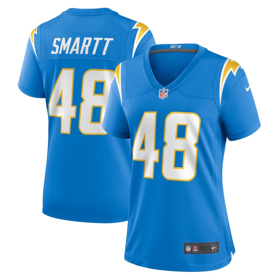 Women's Los Angeles Chargers Stone Smartt Nike Powder Blue Game Player Jersey 2 Women's Los Angeles Chargers Stone Smartt Nike Powder Blue Game Player Jersey - Image 2