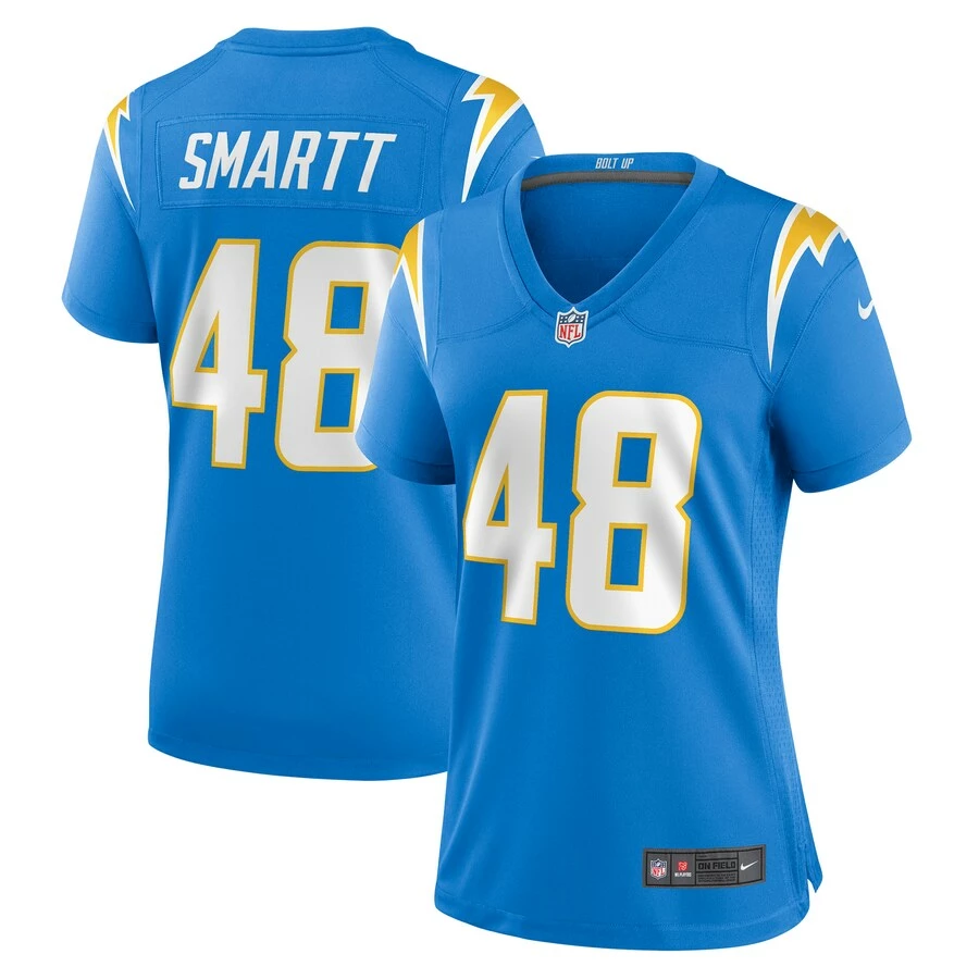 Women's Los Angeles Chargers Stone Smartt Nike Powder Blue Game Player Jersey 1 Women's Los Angeles Chargers Stone Smartt Nike Powder Blue Game Player Jersey