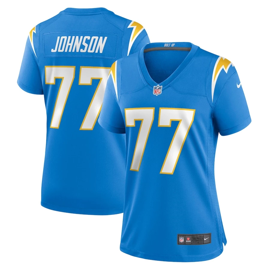 Women's Los Angeles Chargers Zion Johnson Nike Powder Blue Player Game Jersey 2 Women's Los Angeles Chargers Zion Johnson Nike Powder Blue Player Game Jersey - Image 2