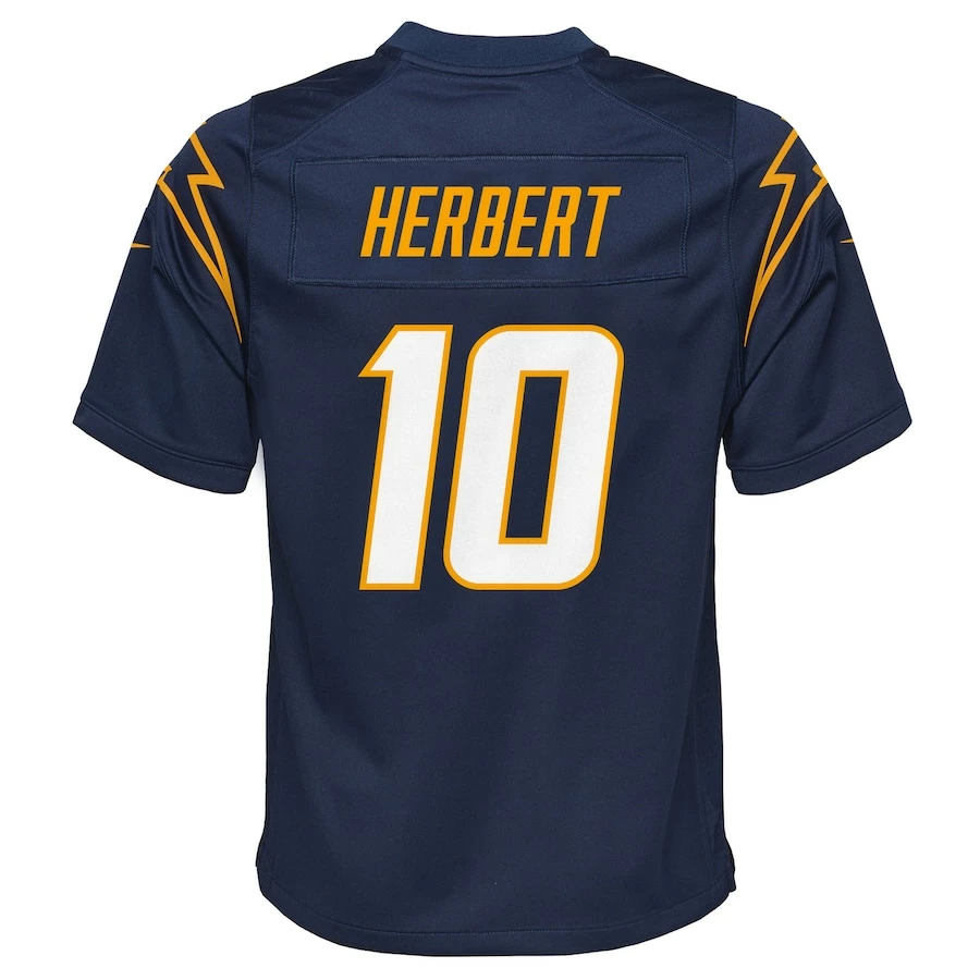 Youth Los Angeles Chargers Justin Herbert Nike Navy Team Game Alternate Jersey 4 Youth Los Angeles Chargers Justin Herbert Nike Navy Team Game Alternate Jersey - Image 4