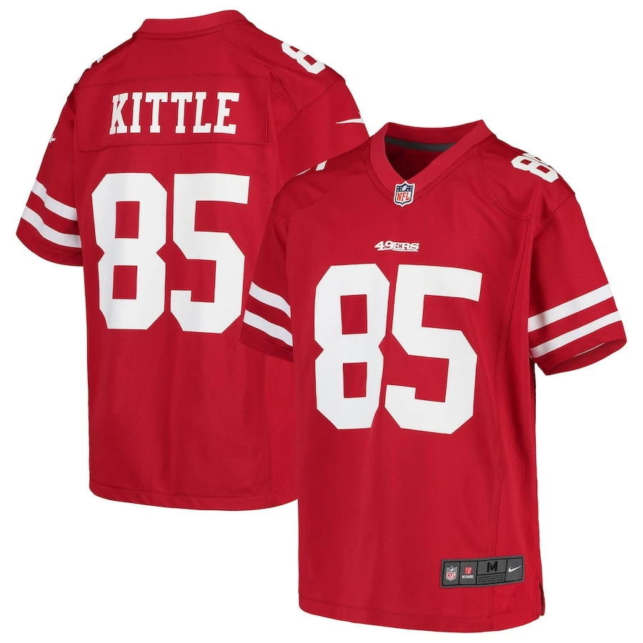 George Kittle San Francisco 49ers Nike Youth Player Game Jersey - Scarlet 2 George Kittle San Francisco 49ers Nike Youth Player Game Jersey - Scarlet - Image 2