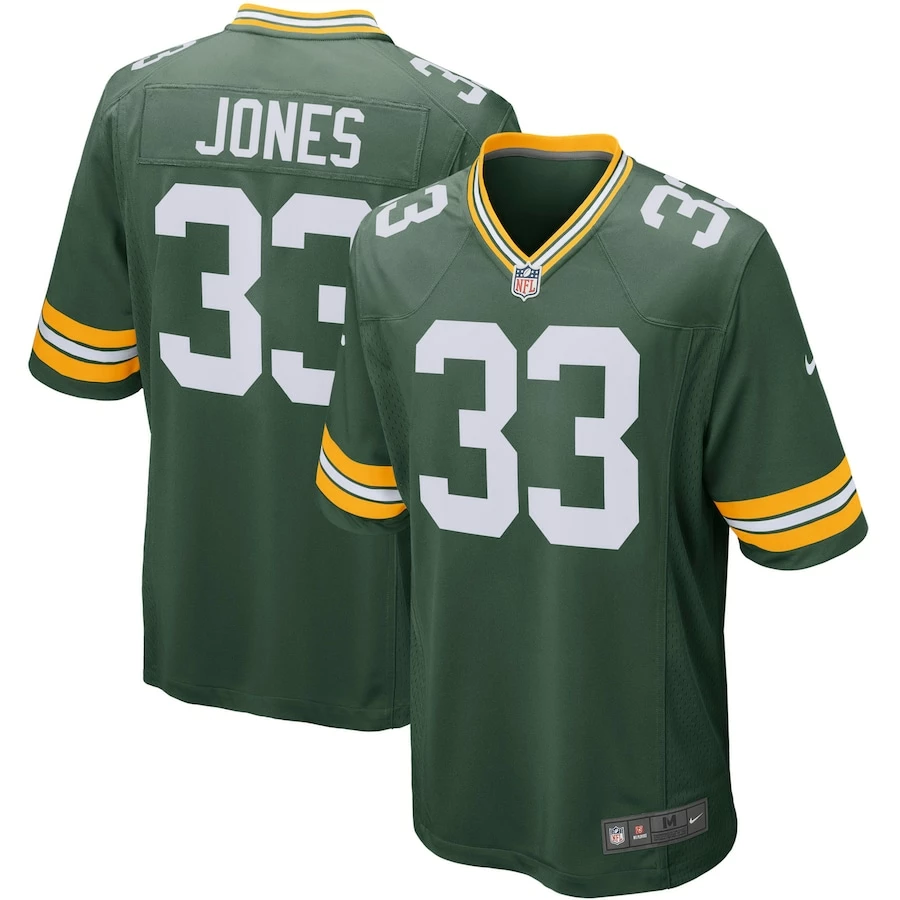 Men's Green Bay Packers Aaron Jones Nike Green Player Game Jersey 1 Men's Green Bay Packers Aaron Jones Nike Green Player Game Jersey