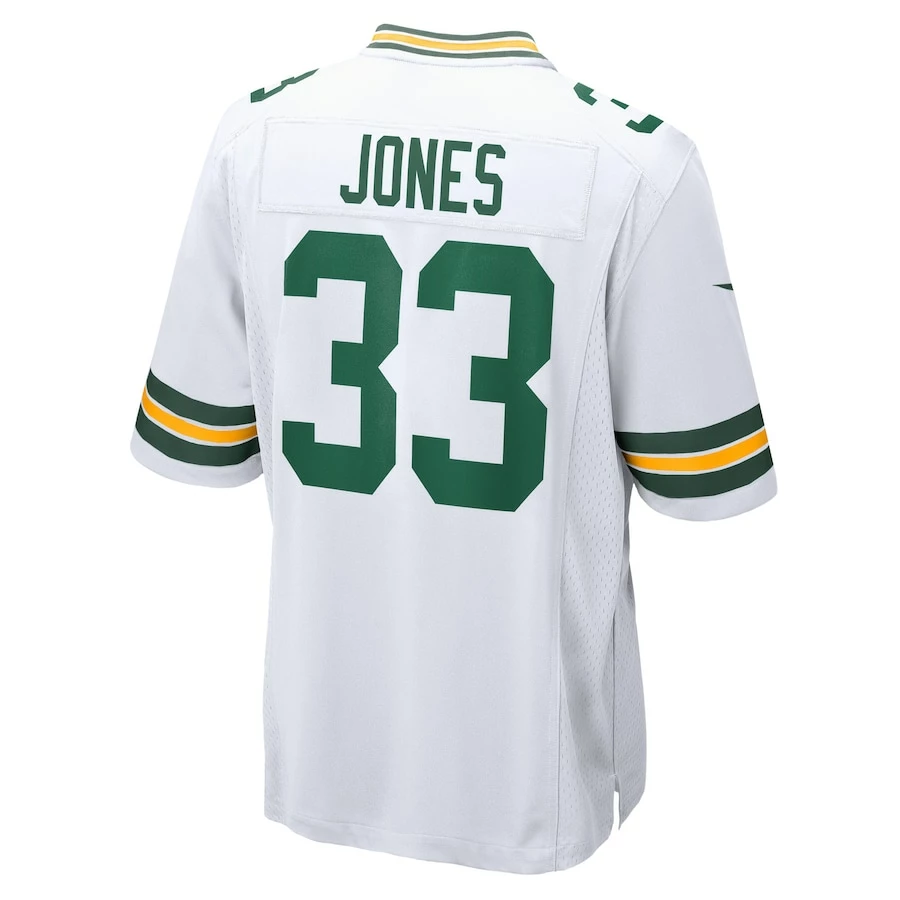 Men's Green Bay Packers Aaron Jones Nike White Game Player Jersey 4 Men's Green Bay Packers Aaron Jones Nike White Game Player Jersey - Image 4