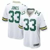 Men's Green Bay Packers Aaron Jones Nike White Game Player Jersey