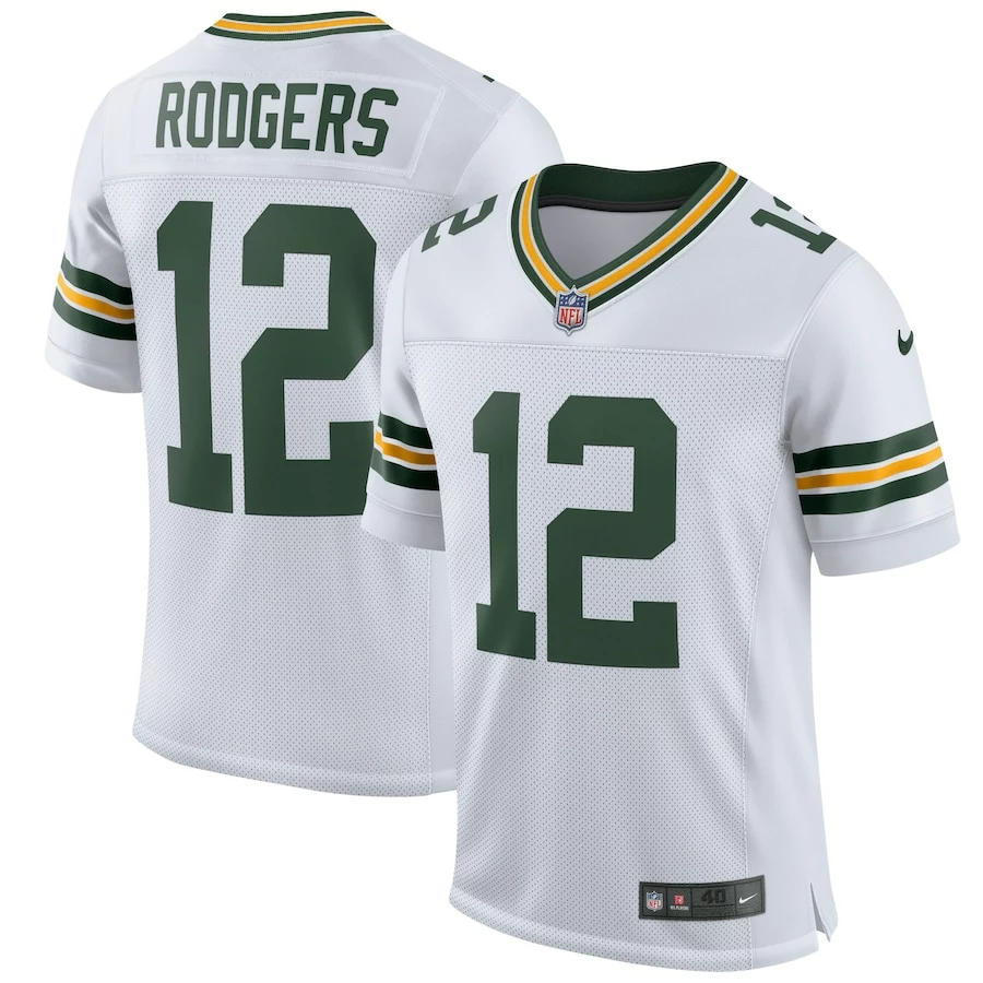 Men's Green Bay Packers Aaron Rodgers Nike White Classic Elite Player Jersey 1 Men's Green Bay Packers Aaron Rodgers Nike White Classic Elite Player Jersey