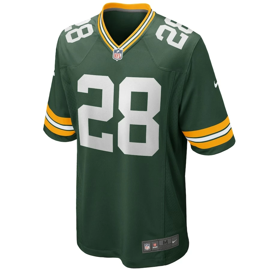 Men's Green Bay Packers AJ Dillon Nike Green Game Player Jersey 3 Men's Green Bay Packers AJ Dillon Nike Green Game Player Jersey - Image 3