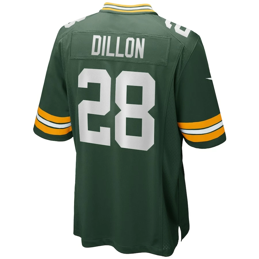 Men's Green Bay Packers AJ Dillon Nike Green Game Player Jersey 4 Men's Green Bay Packers AJ Dillon Nike Green Game Player Jersey - Image 4