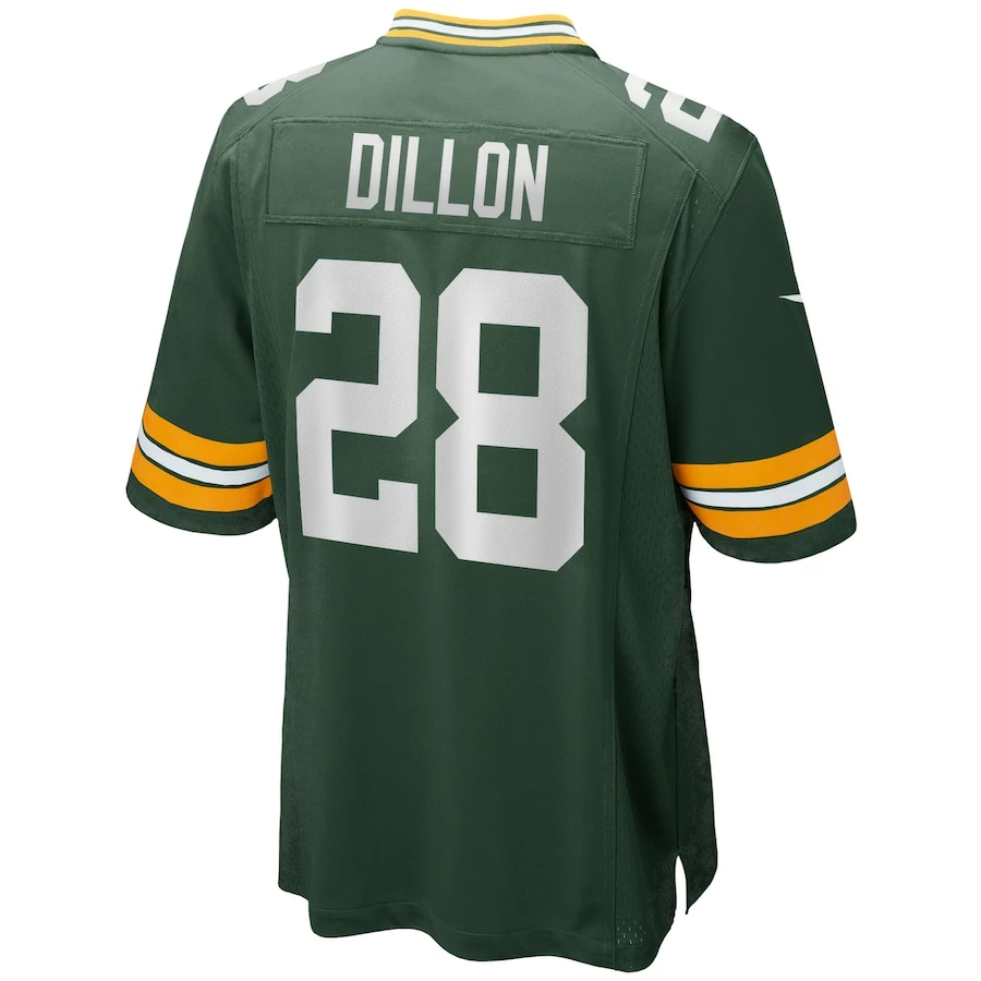 Men's Green Bay Packers AJ Dillon Nike Green Team Game Jersey 4 Men's Green Bay Packers AJ Dillon Nike Green Team Game Jersey - Image 4