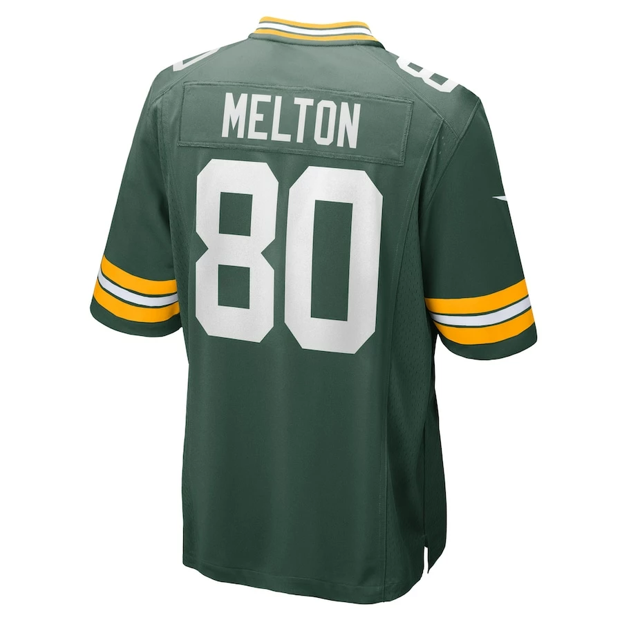 Men's Green Bay Packers Bo Melton Nike Green Home Game Player Jersey 4 Men's Green Bay Packers Bo Melton Nike Green Home Game Player Jersey - Image 4